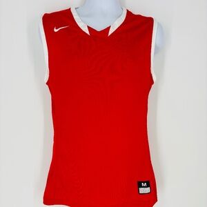 New Men's Nike Practice Basketball Jersey Red/White Size: M - Game Ready!